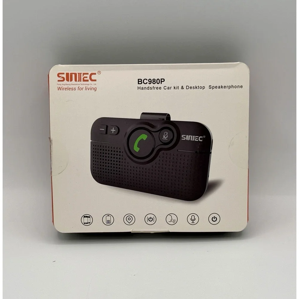 Siniec BC980P Black Bluetooth Hands Free Car Kit And Desktop Accesories